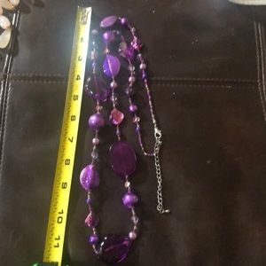 Long Purple Statement Necklace